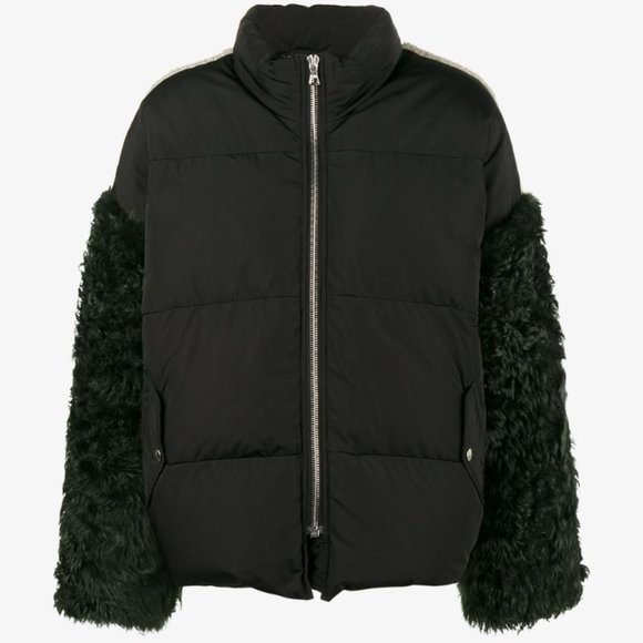 Sandy Liang Shearling Puffer Jacket - Picture 1 of 7